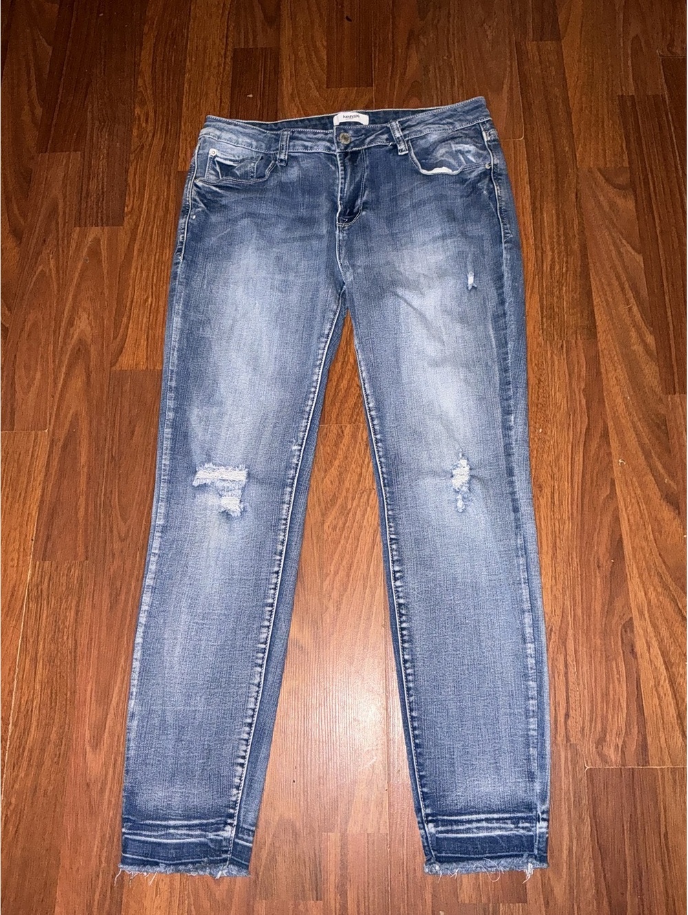 kensie Women's Distressed Blue Skinny Jeans Size 2